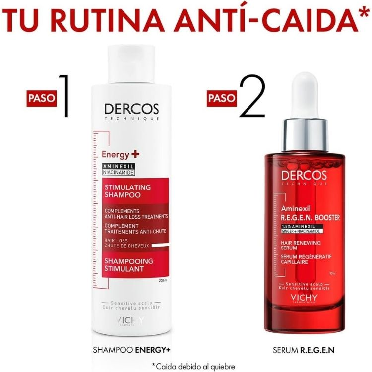 Vichy Dercos Regen Serum Fortalecedor Capilar Anticaída 90ml.