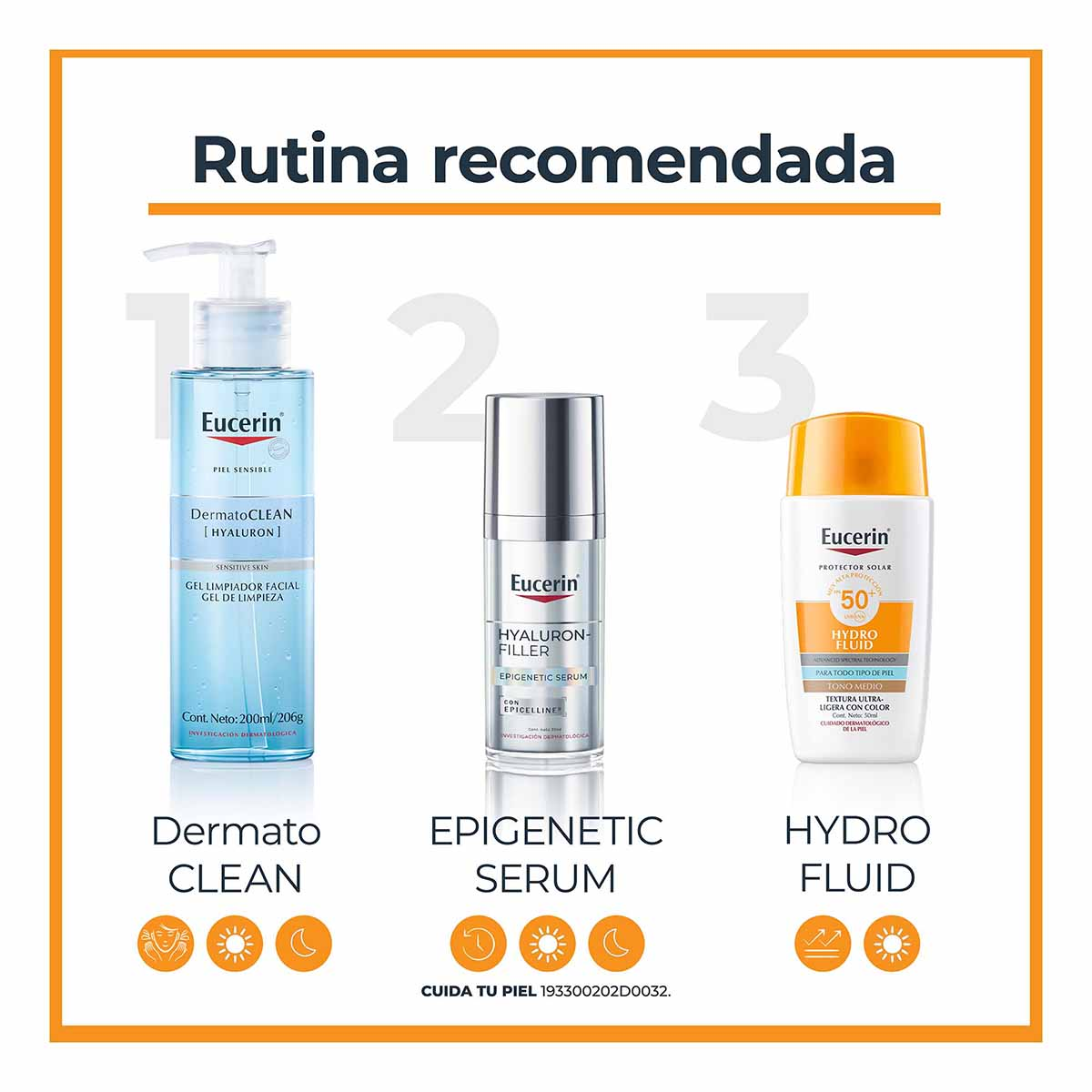 Eucerin Sun Hydrofluid Medium Protector Solar SPF50+ 50ml.