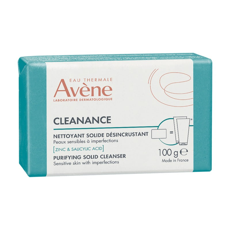 Avène Cleanance Barra limpiadora purificante 100g.