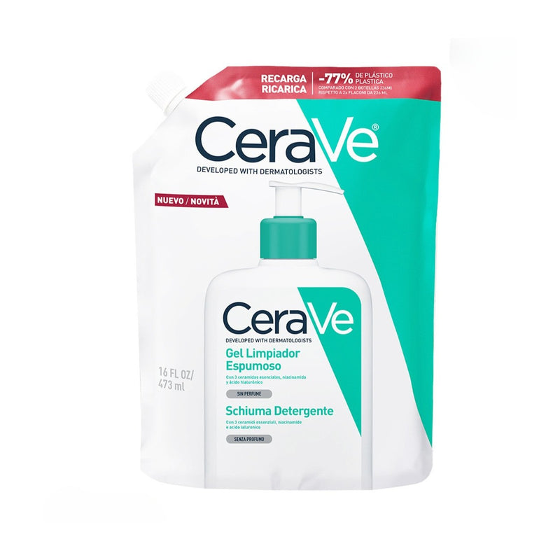 CeraVe Gel Limpiador Espumoso (Refill) 473ml.