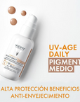 Vichy Capital Soleil UV Age Daily Pigment SPF 50+ Protector Solar Antimanchas 40ml.