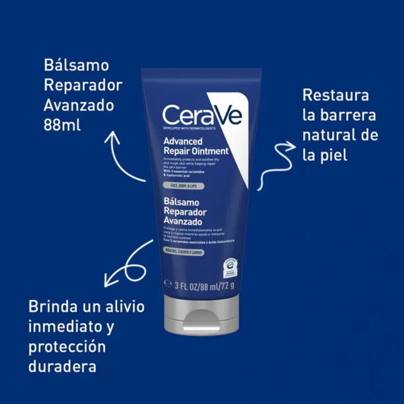 Cerave Bálsamo Reparador Avanzado Piel Seca 88ml.
