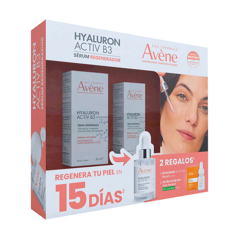 Kit Hyaluron Activ B3 Sérum Regenerador 30ml + Mini Hyaluron Activ B3 Sérum 10ml + Ultra Fluid Mat Perfect 2ml