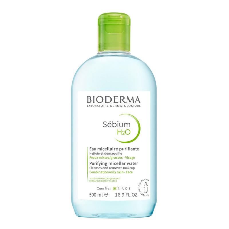 Bioderma Sébium H2O Agua Micelar Purificante Piel Grasa 500ml.