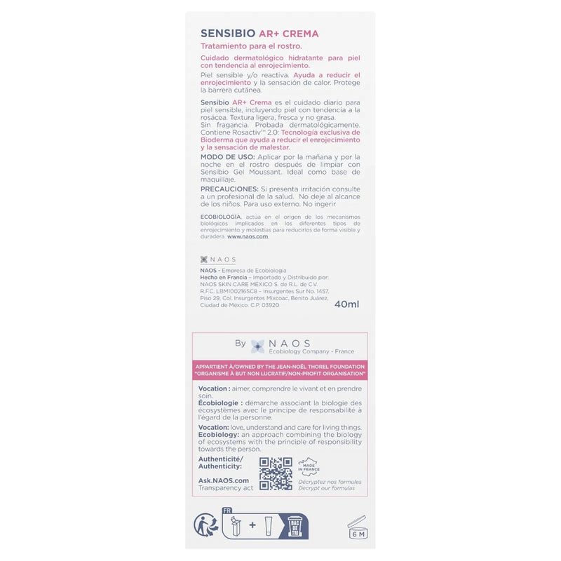 Bioderma Sensibio AR Crema Calmante para Piel con Rosácea 40ml.