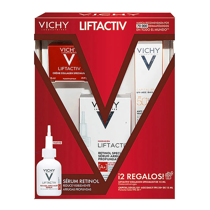 Vichy - Kit Liftactiv Retinol Specialist Serum Arrugas Profundas 30ml+ Liftactiv Specialist Crema 15m + Capital Soleil UV-AGE DAILY 15ml.