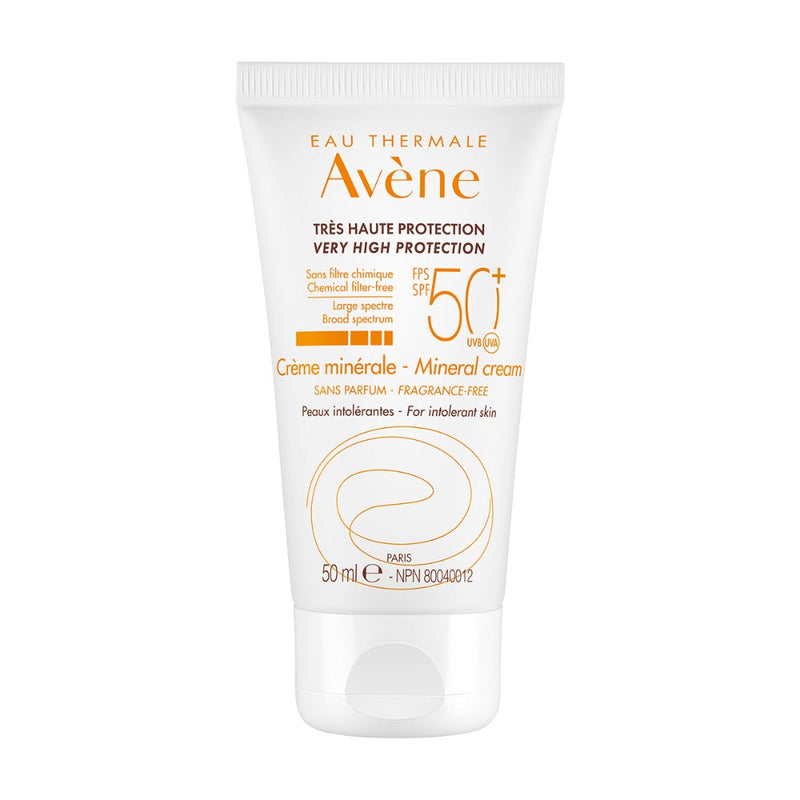 Avène Bloqueador FPS50+ Mineral Crema Facial para Piel Sensible 50ml.