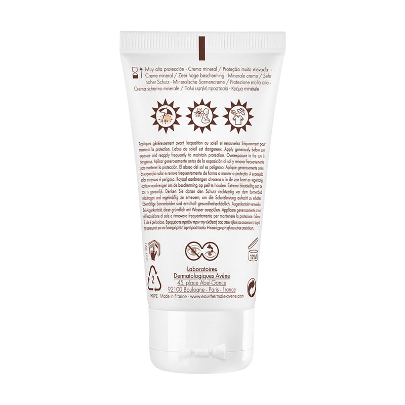Avène Bloqueador FPS50+ Mineral Crema Facial para Piel Sensible 50ml.