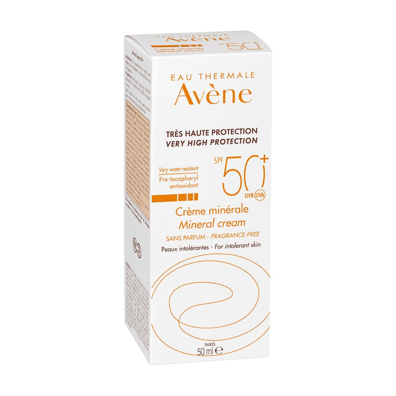 Avène Bloqueador FPS50+ Mineral Crema Facial para Piel Sensible 50ml.