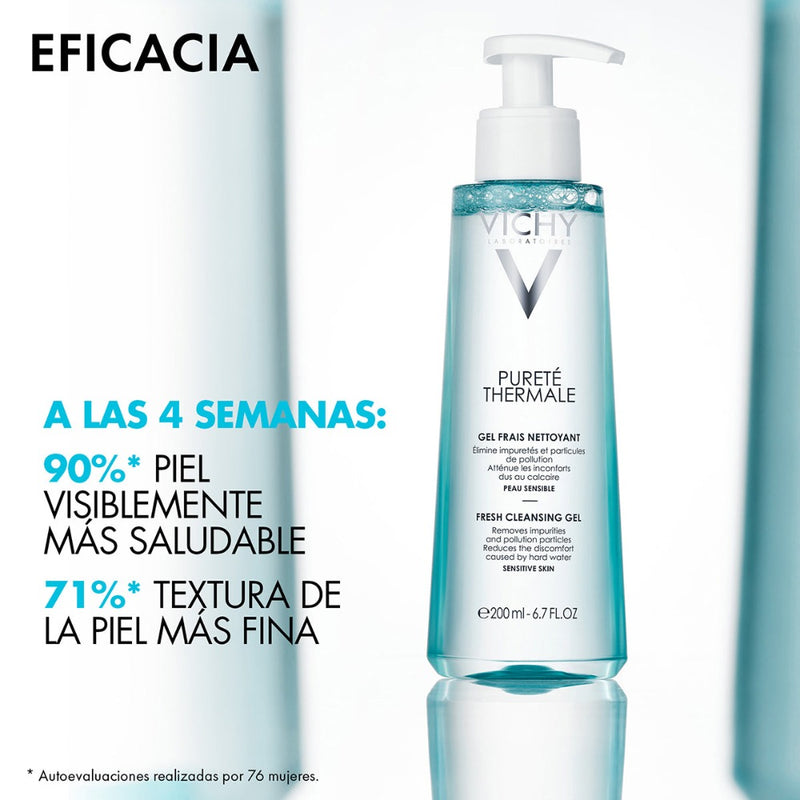 Vichy Pureté Thermale Gel Mousse Limpiador Facial 200ml.