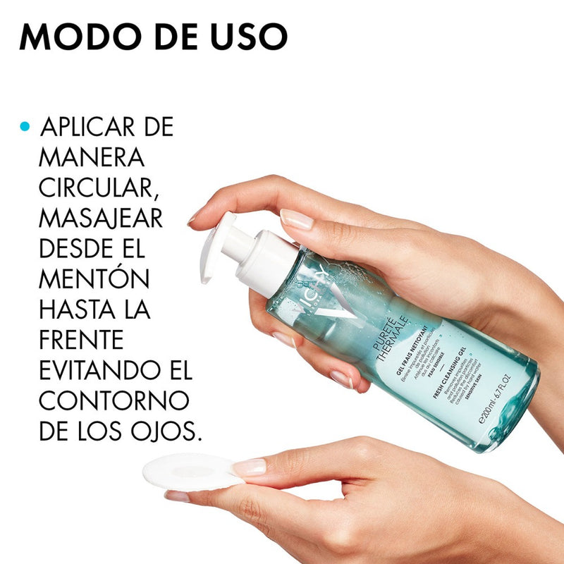 Vichy Pureté Thermale Gel Mousse Limpiador Facial 200ml.