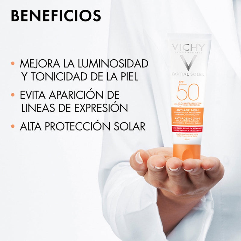 Ideal Soleil Protector solar FPS 50 Anti-edad 50ml