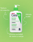 CeraVe Crema Limpiadora Hidratante para Rostro y Cuerpo 473ml.