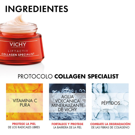 Vichy Liftactiv Collagen Specialist Crema Antiedad Reafirmante 50ml.