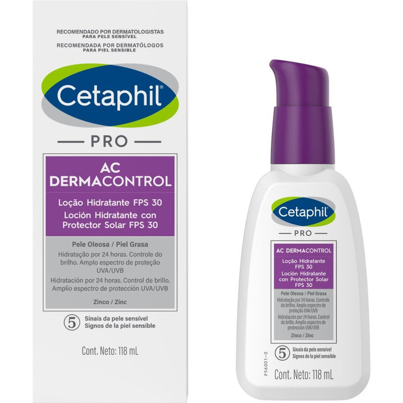 CETAPHIL PRO AC Dermacontrol Loción Hidratante Facial con FPS 30 118ml
