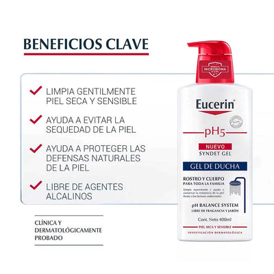 Eucerin PH5 Syndet Gel Ducha 400ml